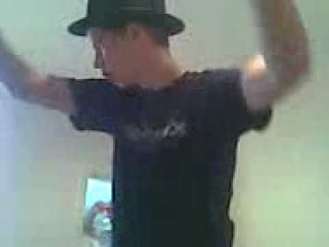 Man in hat dances like twat