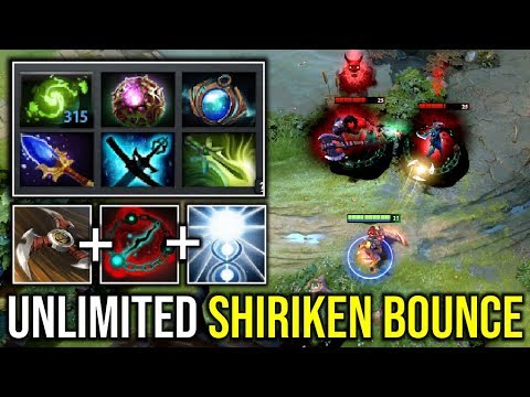 UNLIMITED SHURIKEN BOUNCE 50 KILL..!! Magic Bounty Hunter Spam Shiriken by Goodwin 7.22c | Dota 2