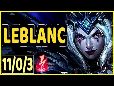 KASHTELAN (LEBLANC) vs AZIR - 11/0/3 KDA MID GAMEPLAY - EUW Ranked GRANDMASTER