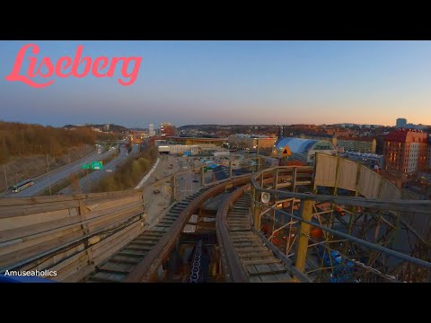 Balder Wooden Rollercoaster 4K Front Row On Ride POV | Liseberg | Amuseaholics