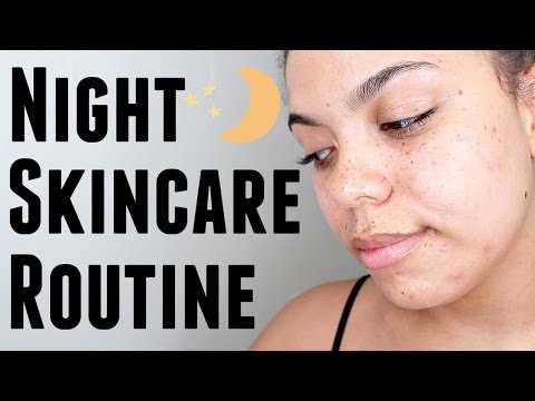 Nightime Skincare Routine for Oily/Acne Prone Skin + Makeup Removal | samantha jane Video