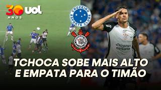 CORINTHIANS EMPATA! JOÃO PEDRO TCHOCA SOBE E MARCA DE CABEÇA CONTRA O CRUZEIRO
