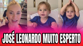 VIRGÍNIA MOSTRA SEU FILHO JOSÉ LEONARDO ESTÁ MUITO ESPERTO 