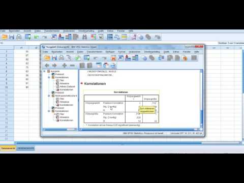 Korrelationskoeffizienten nach Pearson und Spearman mit SPSS