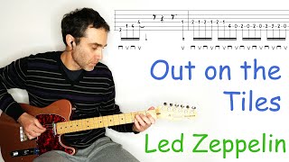 Out on the Tiles - Led Zeppelin - Guitar lesson / tutorial / cover with tab