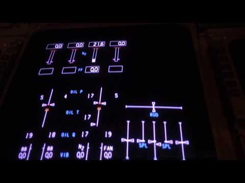 Boeing 747-400 CF6-80 engine dry motoring.