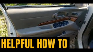 How To Remove The Front Door Panel 00-05 Buick Lesabre