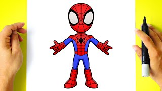 How to DRAW SPIDER-MAN - Spidey and His Amazing Fr