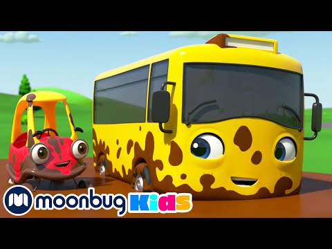 Bubble Trouble at the Carwash - Playing in Muddy Puddles | | Go Buster & Cozy Coupe | Kids Cartoons
