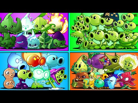 Random 15 Team PEA & MINT & Other Plant - Who Will Win? - PvZ 2 Team Plants Battlez