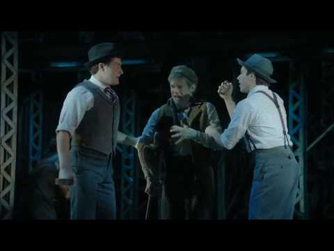 newsies but when crutchie gets taken to the refuge it plays 'mmm whatcha say'