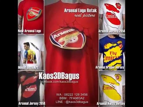ARSENAL FC - Kaos 3D Bola ARSENAL - Kaos Arsenal Fans Indonesia