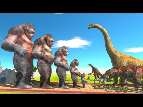 5 Levels of Goro VS ALL Dinosaurs - Animal Revolt Battle Simulator