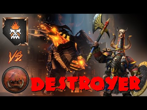 Zhatan Unleashes THE K'DAAI DESTROYER | Chaos Dwarfs vs Greenskins - Total War Warhammer 3