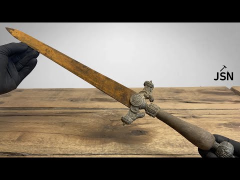 Restoration of a beautiful rusty sword - ASMR 4K DIY