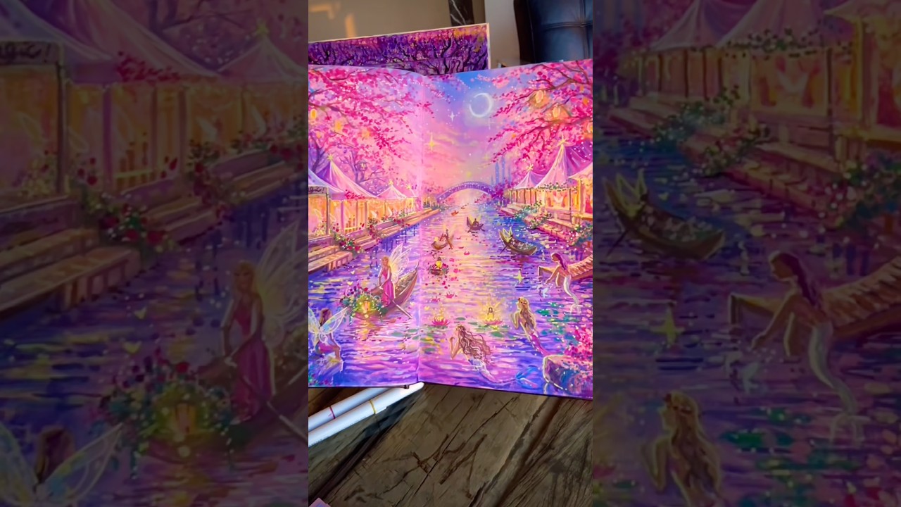 Enchanted Fairy Spring Market! #gouache #acrylicpainting #fairy #fairycore #sketchbook #art #fantasy