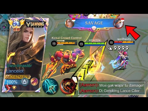 SAVAGE!! KETIKA GLOBAL LANCELOT MENGUNAKAN BUILD INI AUTO GENDONG - GENDONG! Mobile Legends