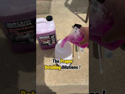 The Proper Detailing Dilutions !