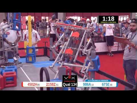2015 VRC Arts Q134 - 4502H 2158Z vs 986A 675E - 64 to 93 - VEX Worlds 2015 - Arts Division