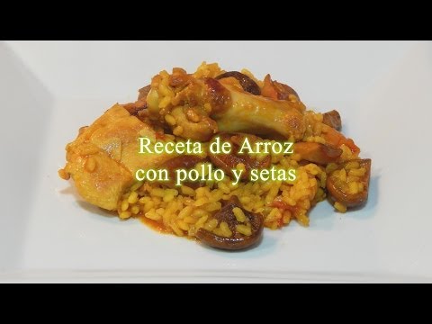 Receta fácil de arroz con pollo y setas