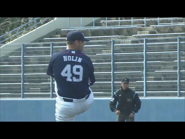 【ライオンズ春季キャンプ】ライオンズ・ノリン 実戦初登板で三者凡退!! 2020/2/13