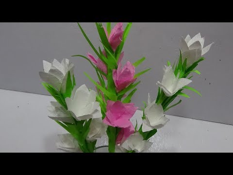 How To Make Tuberose Paper Flower From Crepe Paper /DIY paper flowers tuberose!