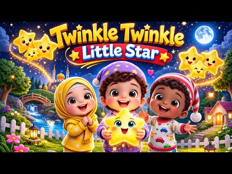 Islamic Twinkle Twinkle Little Star ⭐ | Allah Made the Stars | Muslim Lullaby for Kids