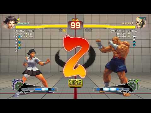 SSFIV AE: FAXgimoto (Makoto) vs UMESURE_SIKOHARA (Sagat) TRUE-HD QUALITY