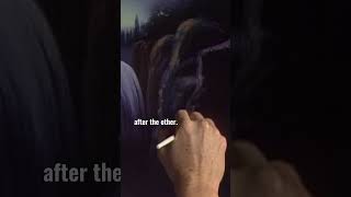 Bob Ross highlights waterfall rocks #painting #bobross #paintlikebobross