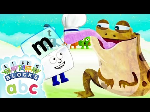 アルファブロック - 貪欲なヒキガエル！？| アルファブロック｜#ロックダウン学習｜読むことを学ぶ (Alphablocks - The Greedy Toad! | #Lockdown Learning | Learn to Read)