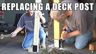 How To Replace A Deck Post on Concrete