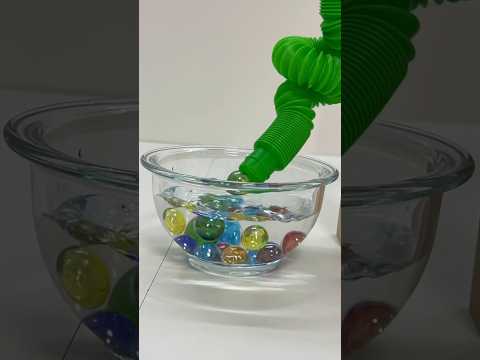 Marble Run ASMR☆ HABA Wave Slope&Pop Tube, glass with bowl #shorts #marblerun @marblerunone