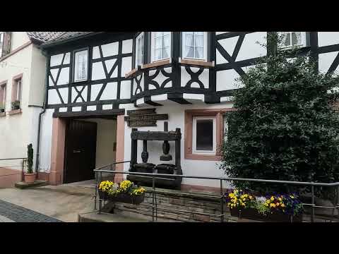Sankt Martin, Palatinate wine area in Germany walking tour 4K