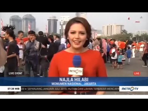 Kawasan Istana Merdeka dan Monas Sudah Ramai Sejak Pagi di HUT ke-74 RI