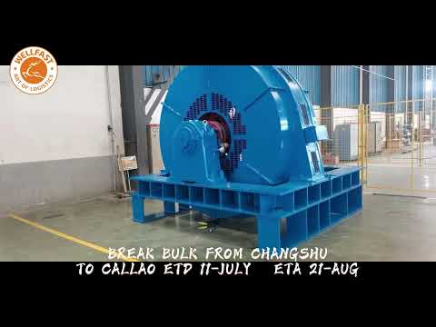 Electric Motor move by break bulk from Changshu China to Callao Peru