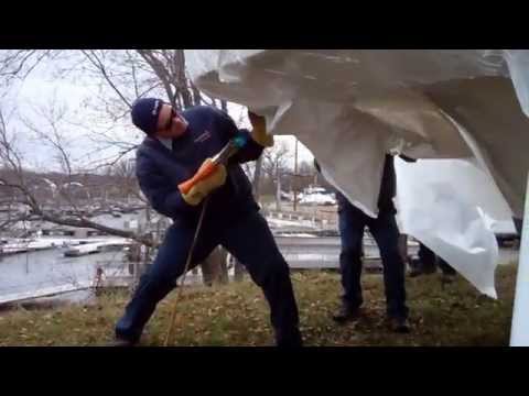 Shrink-wrapping a boat