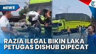 AKSI DISHUB di Palembang Lakukan Razia Ilegal ke Truk, Berujung Kecelakaan Beruntun Langsung Dipecat