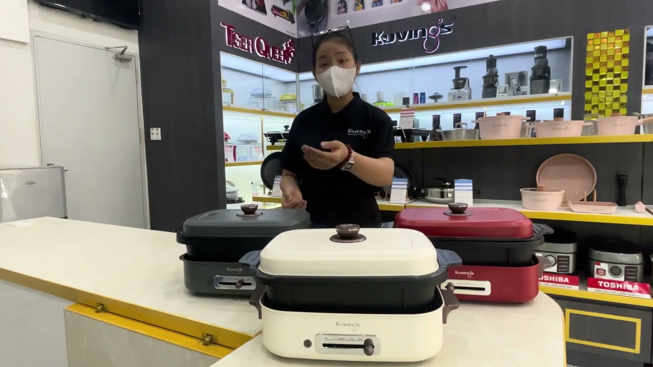Đập hộp lẩu điện đa năng 2 trong 1 hiệu Kuvings KMG-200B BY https://bepnhatoi.com