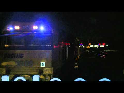 Pacific National Coal Train at Night - Triple "92 class" locomotives