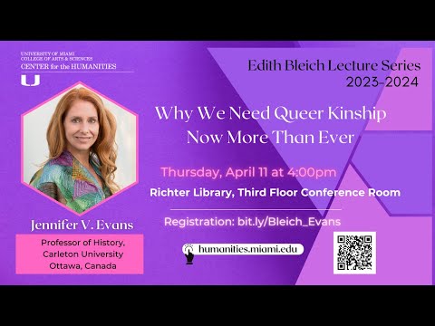 Edith Bleich Series: Jennifer Evans on "Queer Kinship"