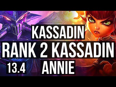KASSADIN vs ANNIE (MID) | Rank 2 Kassadin, 5/0/4, 68% winrate, Rank 19 | TR Challenger | 13.4