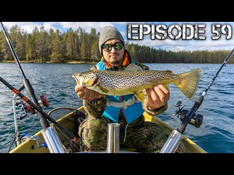 Taimenen vetouistelua Hossan Umpi-Valkeisella 2021 | 4K | Erämaiden Kulkijat