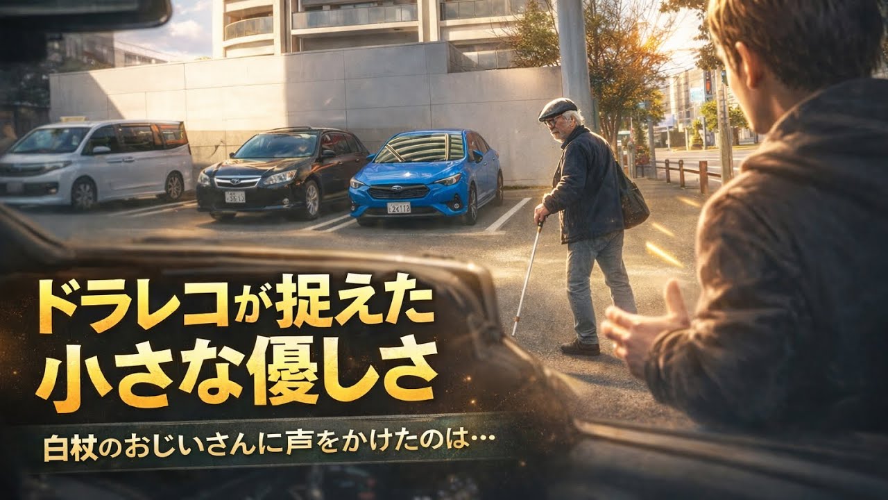 ドラレコが捉えた小さな優しさ｜白杖のおじいさんに声をかけたのは…
