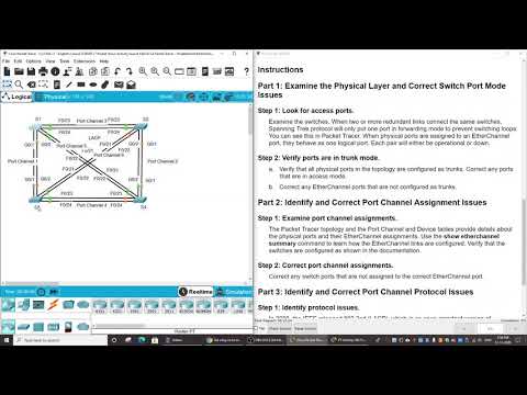 6.3.4 Packet Tracer - Troubleshoot EtherChannel