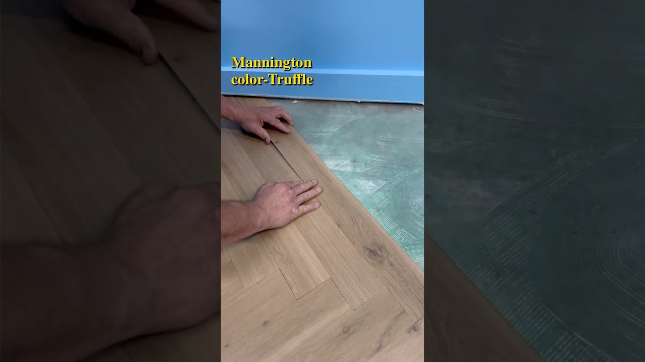 Herringbone gluedown LVT