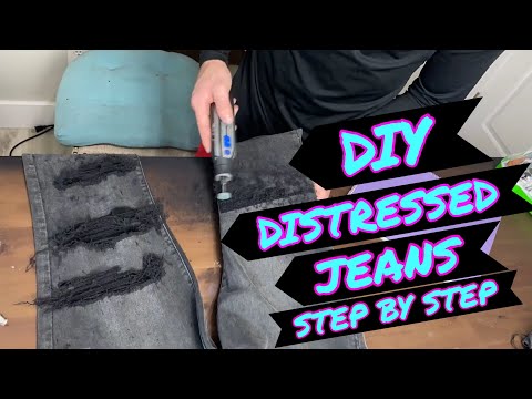 DIY: how to distress jeans