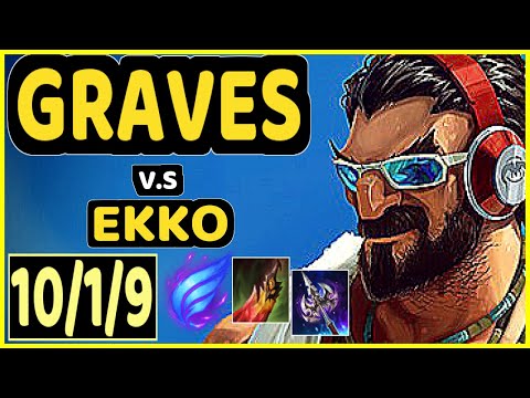 GRELL (GRAVES) vs EKKO - 10/1/9 KDA JUNGLE CHALLENGER GAMEPLAY - BR