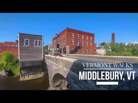 Vermont Walks - Middlebury, VT - A very sunny summer walk around Middlebury ・ 4K