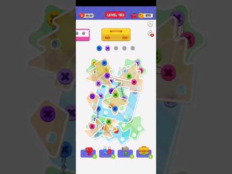 Unscrew It: Nuts & Bolts Jam Level 183||حل المستوى ١٨٣ في لعبة nuts and bolts jam
