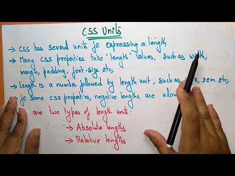 CSS units| CSS tutorials | by bhanu priya